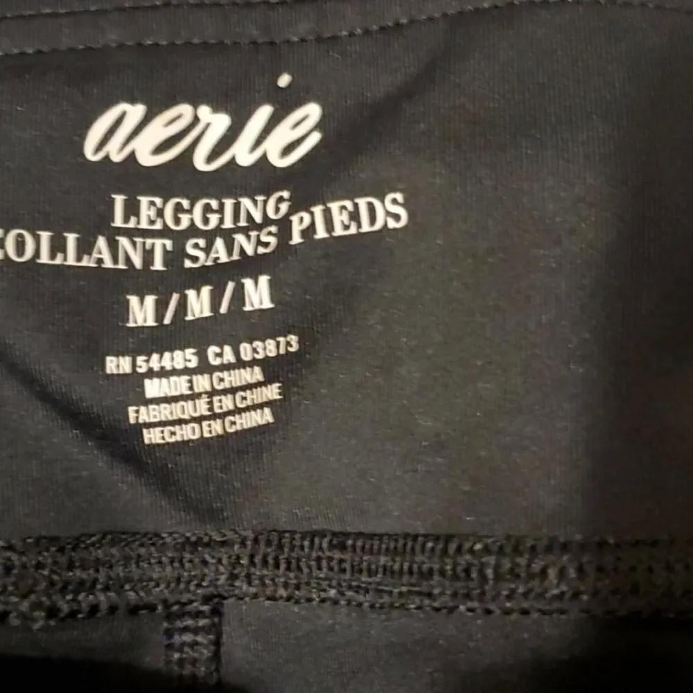 Aerie Women's Black and Grey Leggings Size M - Picture 3 of 3